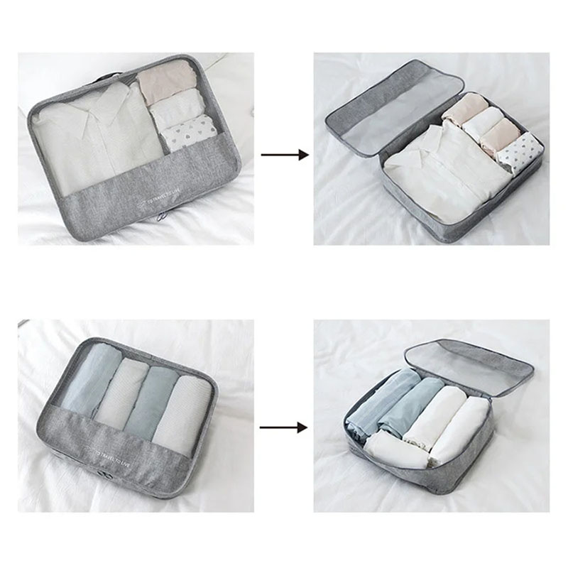 مجموعة من 7 قطع من حقائب السفر - مراجعة Travel Accessories Pouch For Men وسعره