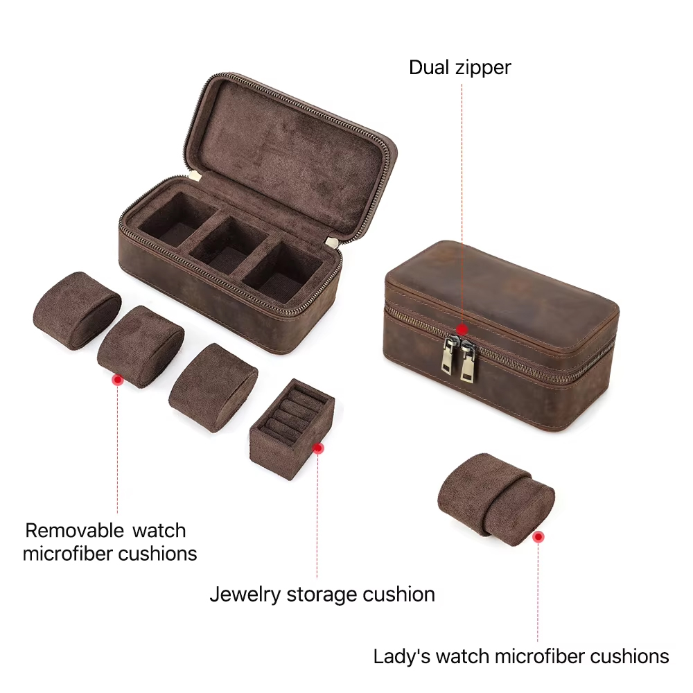 علبة ساعات من الجلد الأصلي بثل - مراجعة Travel Jewellery & Accessories Organiser وسعره
