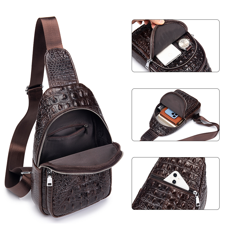حقيبة صدر رجالية من الجلد الطب - مراجعة Travel Accessories Luxury وسعره