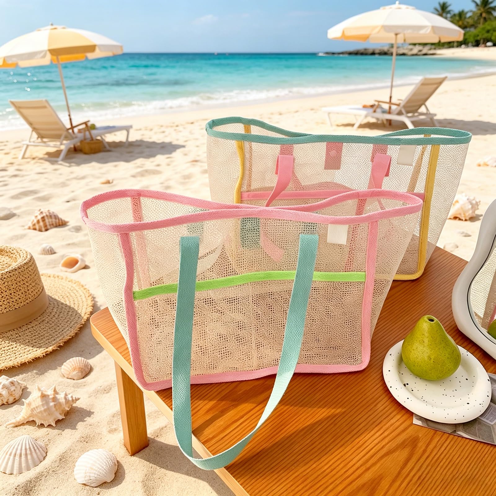 حقائب شاطئ نسائية ملونة قابلة  - مراجعة Travel Accessories Must Have وسعره