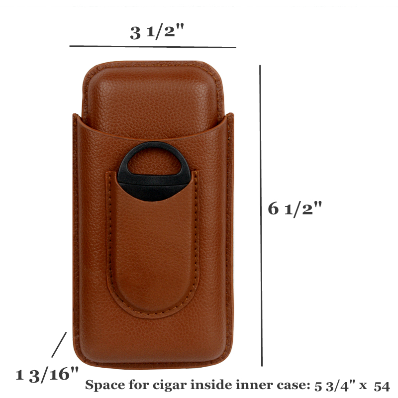 علبة سيجار جلدية بنية اللون، ح - مراجعة Travel Accessories On Sale وسعره