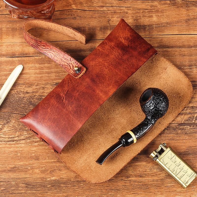 حقيبة جلدية عتيقة لتخزين غليون - مراجعة Travel Accessories Pouch For Men وسعره
